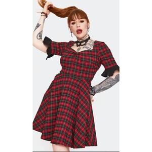 Jawbreaker Clothing-Tartan Plaid Pinup Dress XXL-NWT-Unique Vintage
